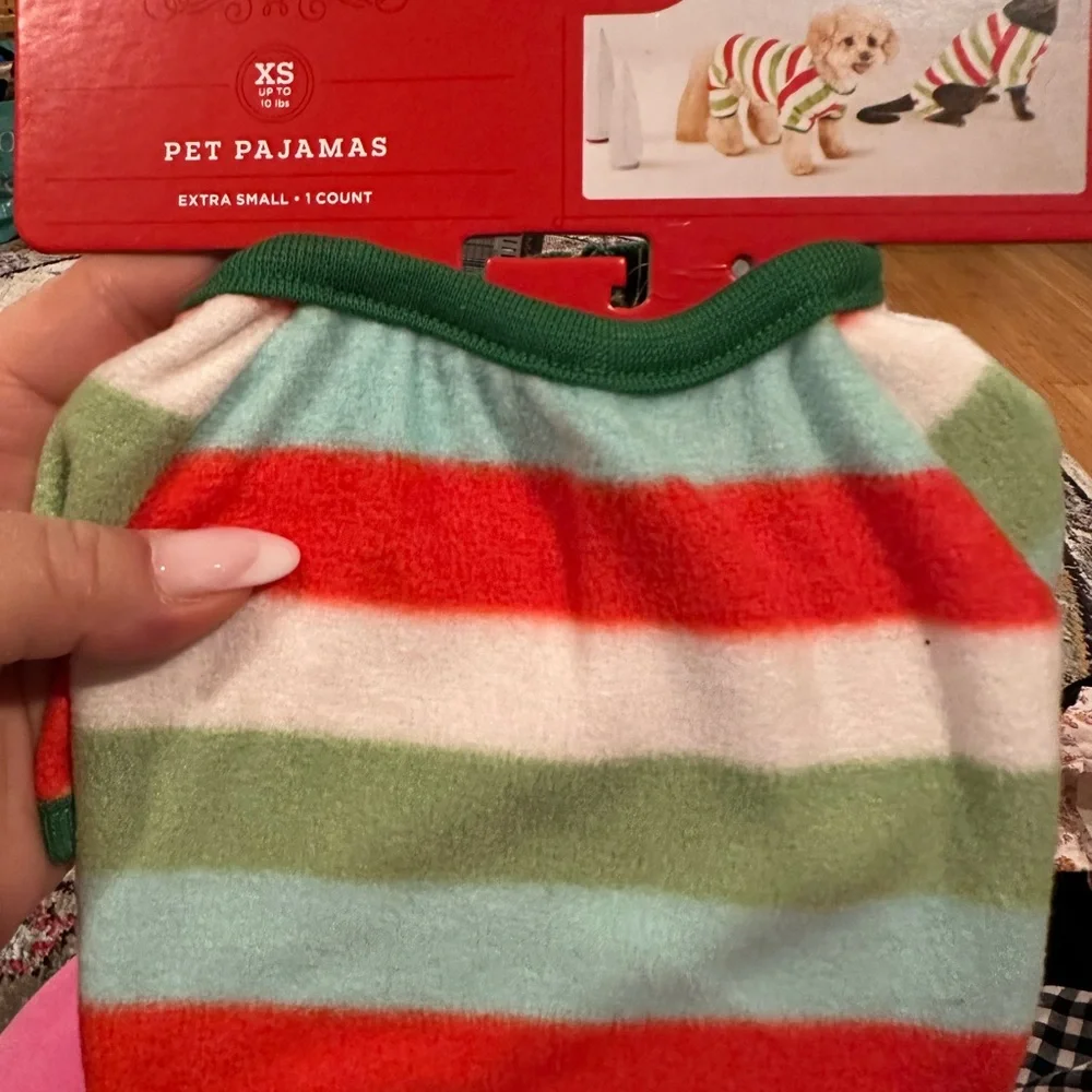 PET PAJAMAS FLEECE Wondershop Striped Dog Cat Pajama XS